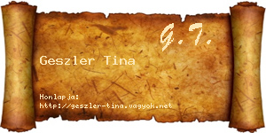 Geszler Tina névjegykártya